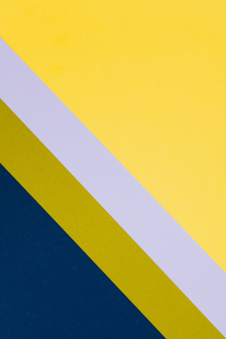 Yellow, Blue And White Paper Composition 