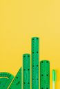 Green and Red Plastic Ruler