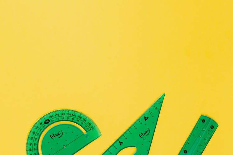 Measuring Instruments On A Yellow Background