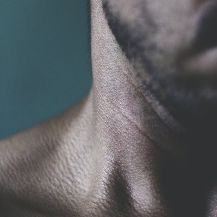 Man's Neck In Close-up