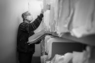 A Man Searching For Records