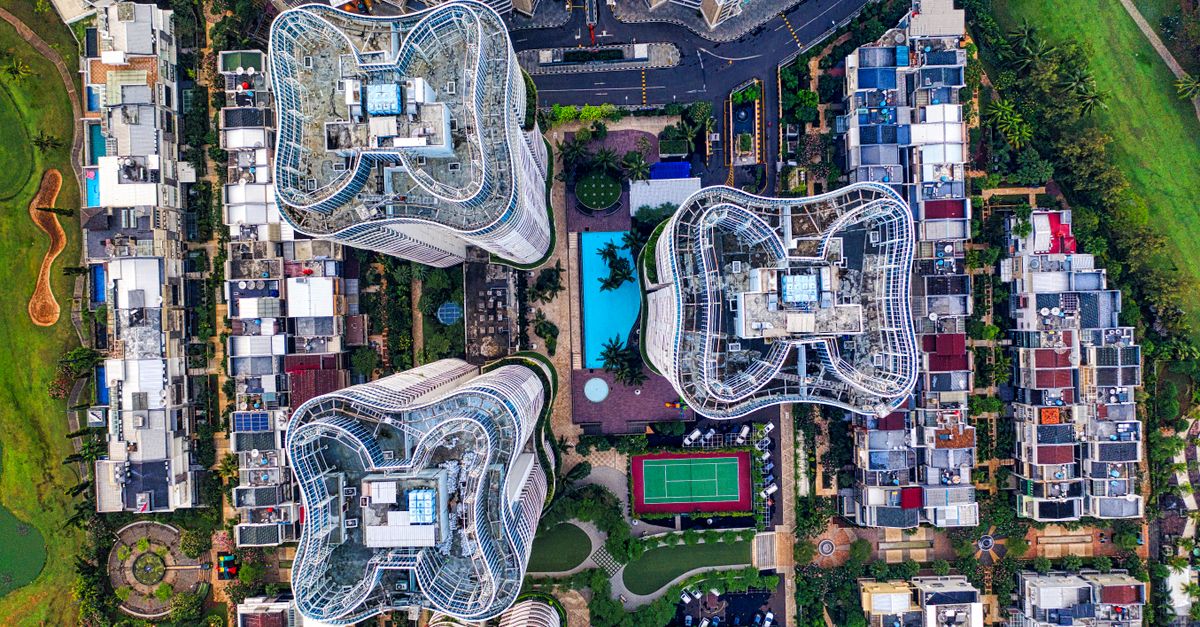 Complex City View Aerial View of an Urban Complex · Free Stock Photo