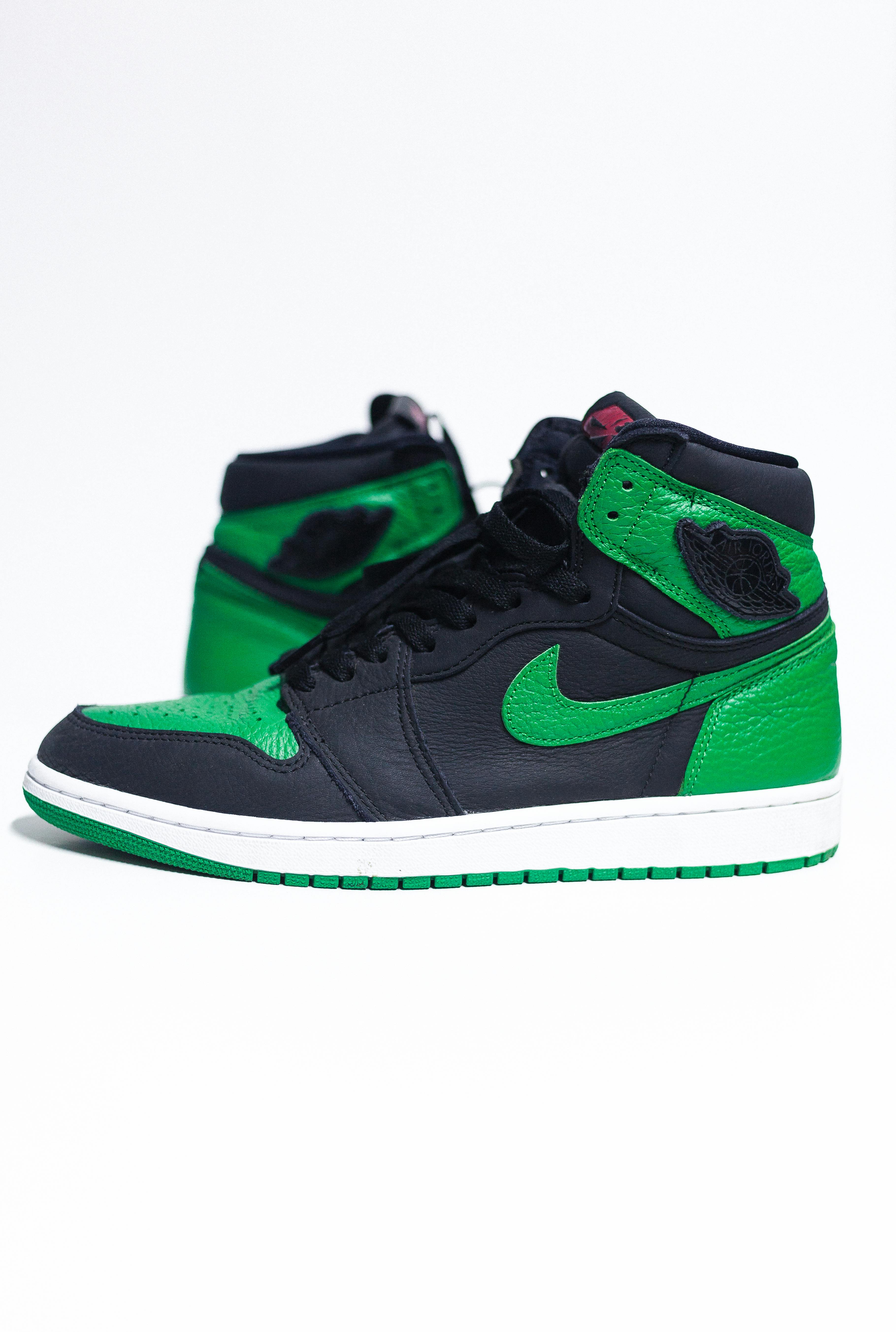 and Green Nike Air Jordan High Top Sneakers · Free Photo