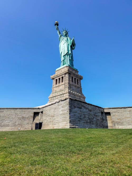 The Statue of Liberty Standing Tall in Liberty Island New York