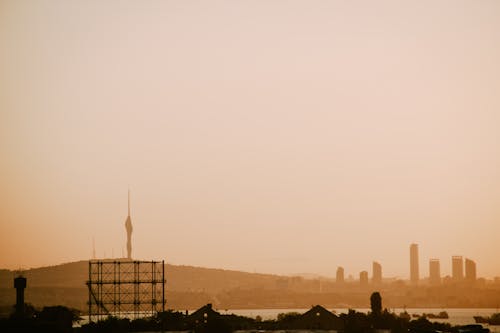 City Skyline in a Hazy Environment