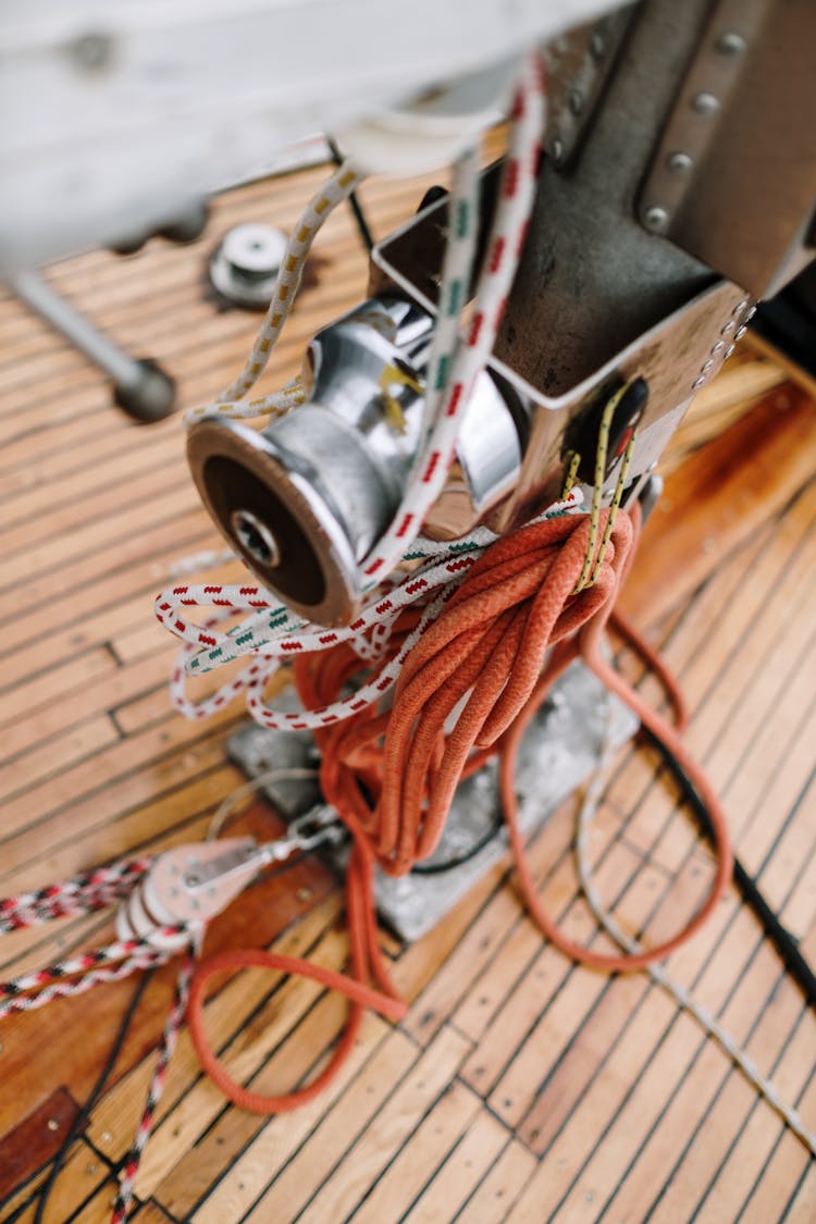 Rigging Ropes On A Boat