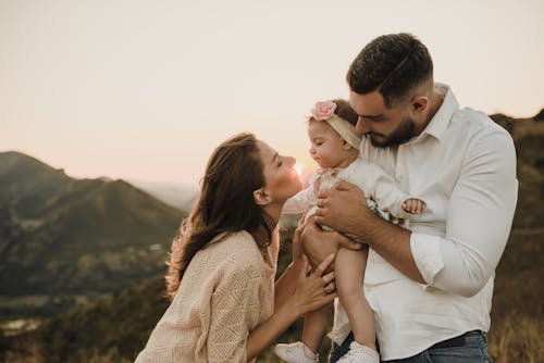 Free A Man Carrying His Daughter  Stock Photo