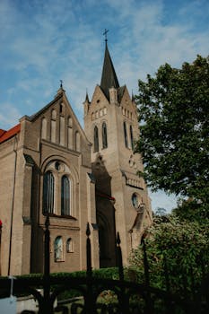 Explore the stunning neo-Gothic church architecture in the heart of Вилейка, Belarus.