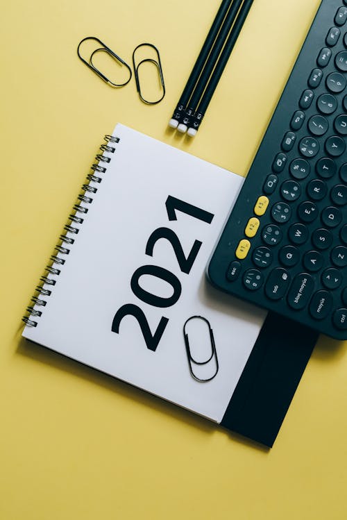 Calendar and Keyboard on a Table 