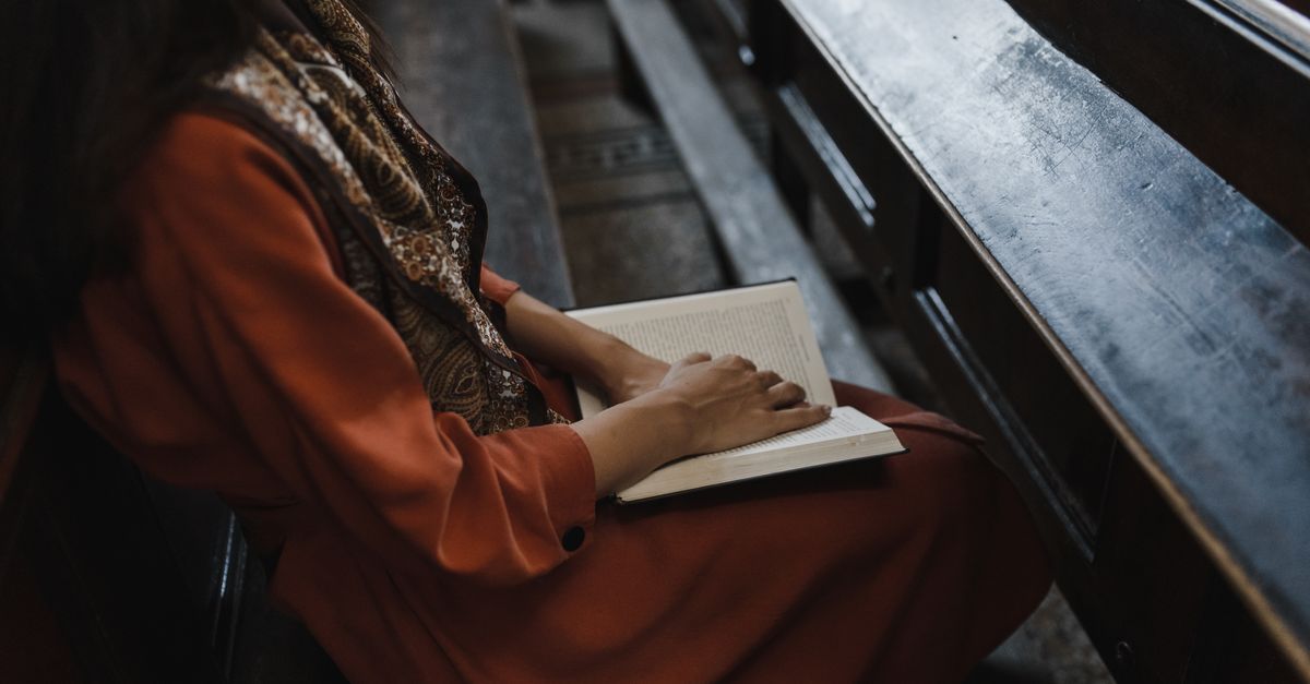 close-up of someone sitting calmly in a church wellness area with soft lighting