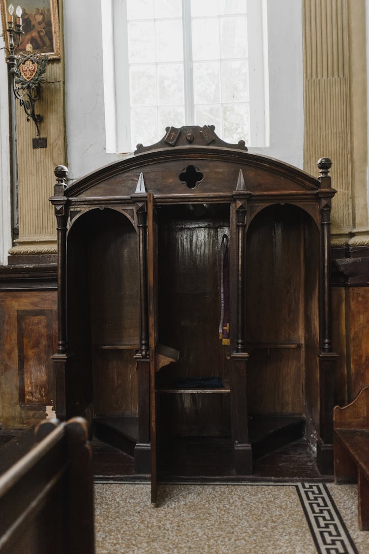 Confessional Cabinet In A Church