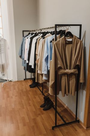 Coats and garments on a clothing rail — photo by Arina Krasnikova on Pexels