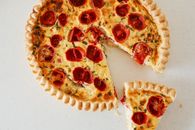 Pizza on White Paper Plate