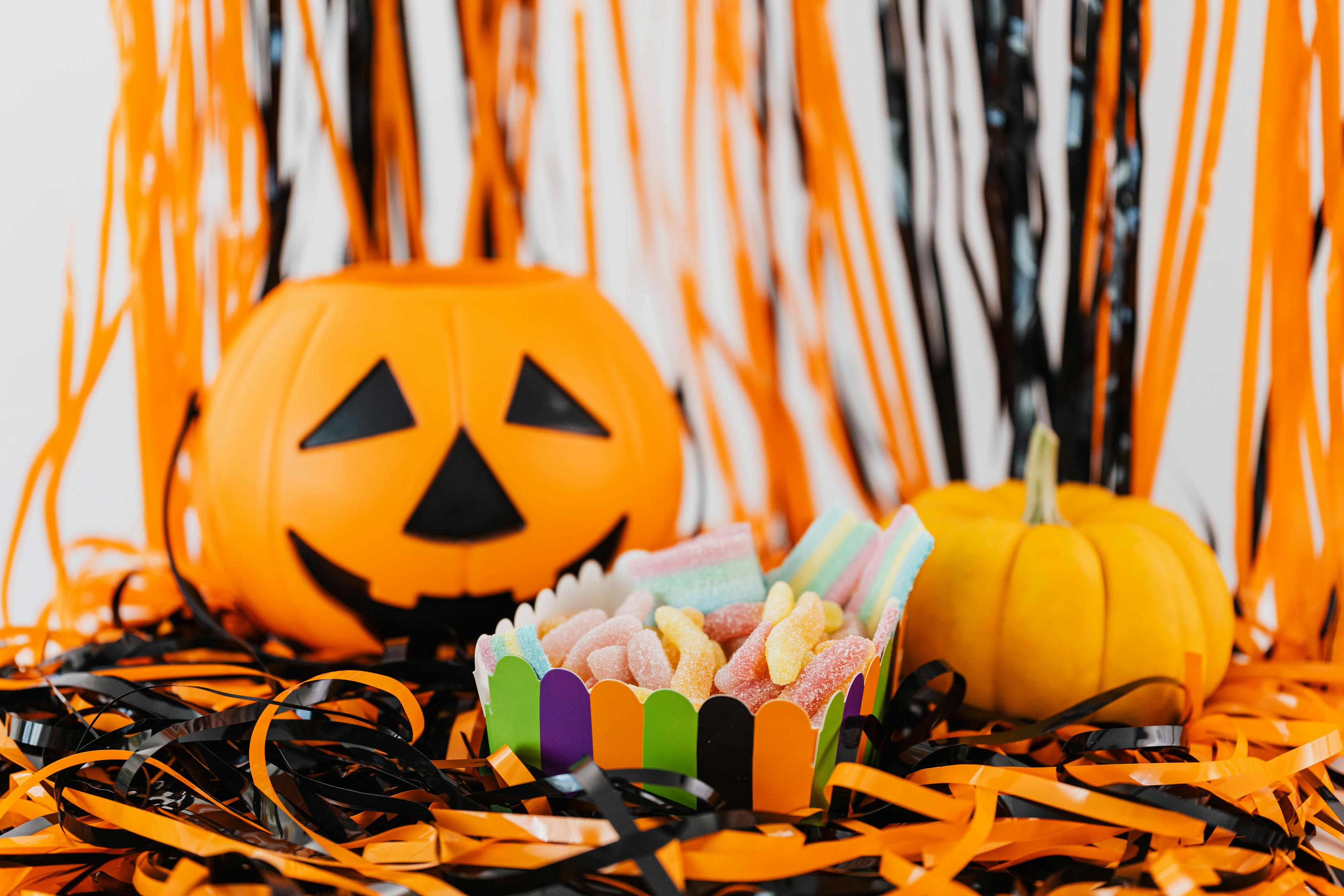 Jack O Lantern and Halloween Candy · Free Stock Photo