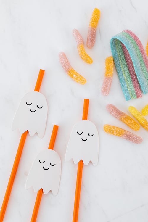 Free Sweets and Ghosts Cutouts Stock Photo