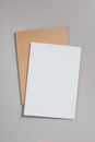 White Printer Paper on Brown Folder