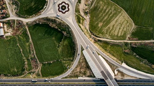 Aerial Photography of Intersecting Roads