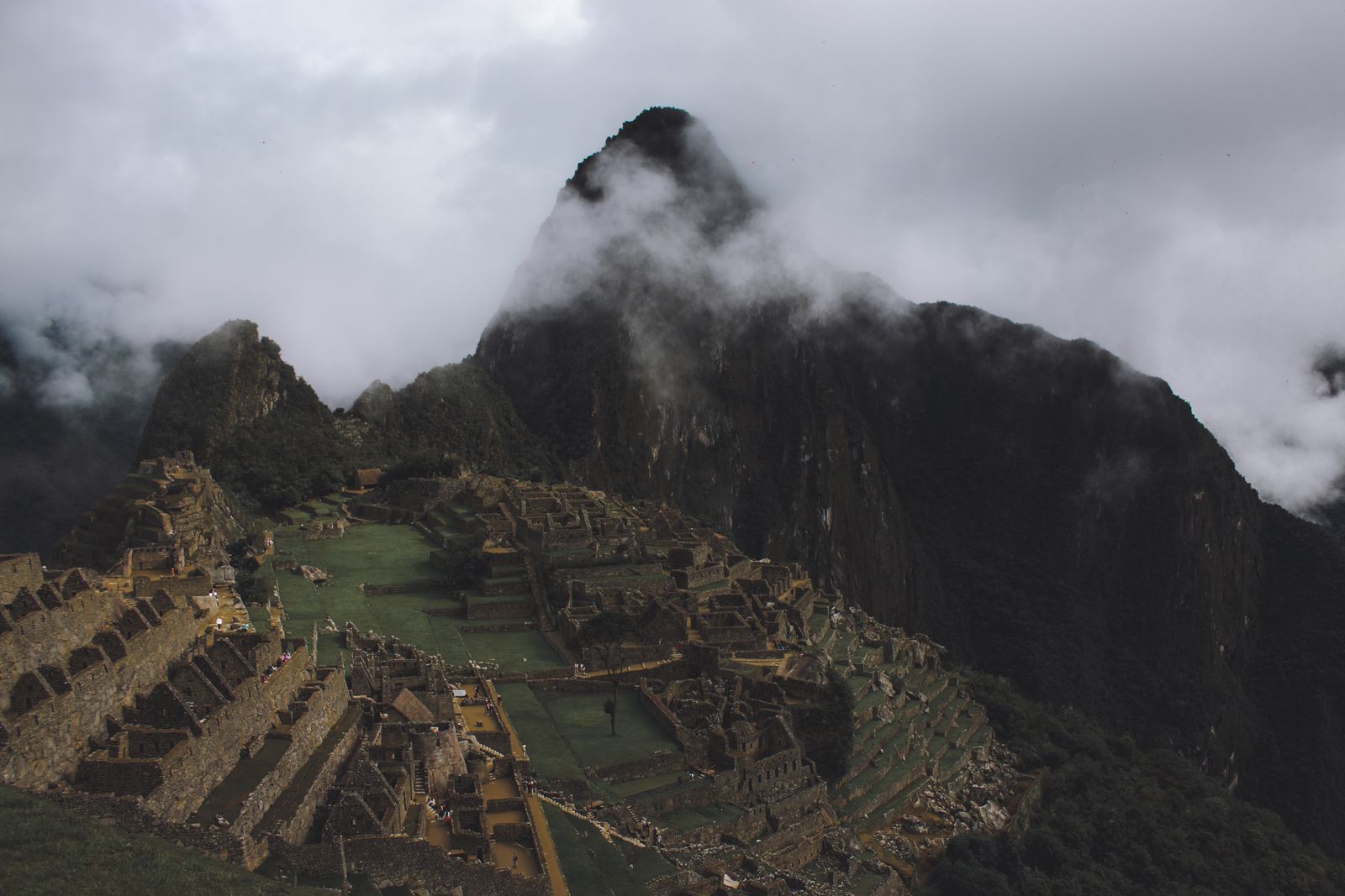 Machu Picchu with misty mountains — UNESCO World Heritage Site, Peru