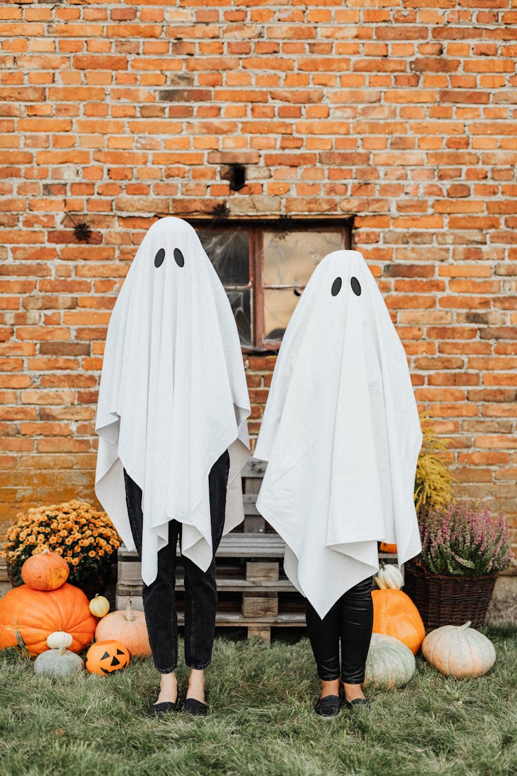 People Dressed As Ghosts 