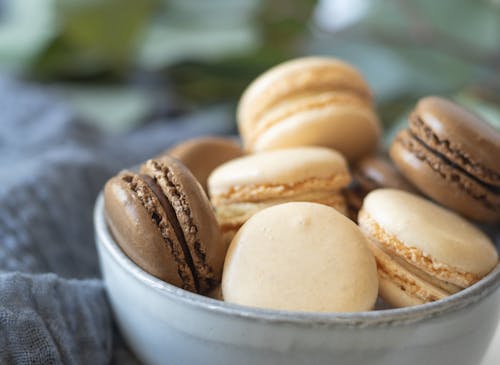 Close-Up Shot of French Macarons 