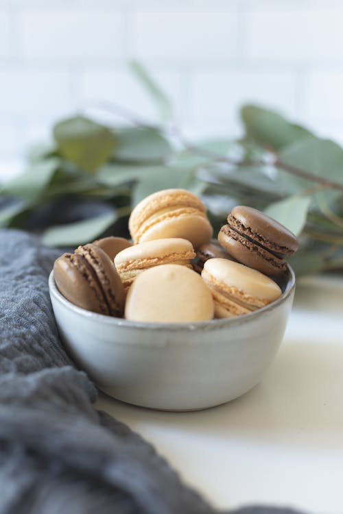 A Bowl of French Macarons 