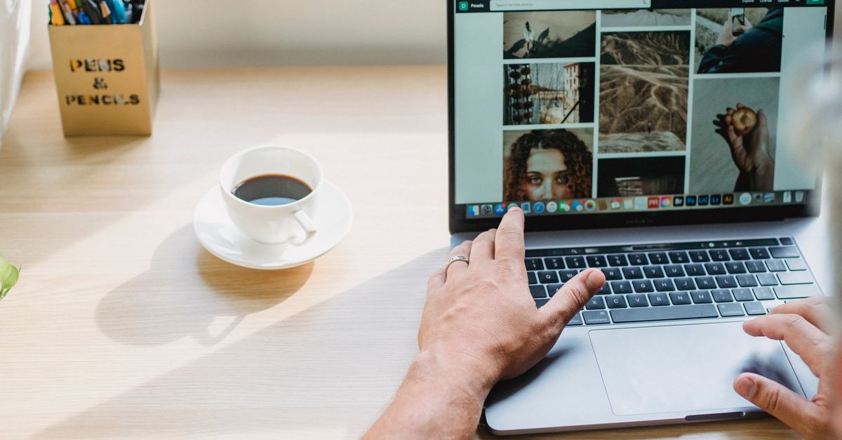 A split image showing a politician's laptop screen on one side and a tropical beach on the other