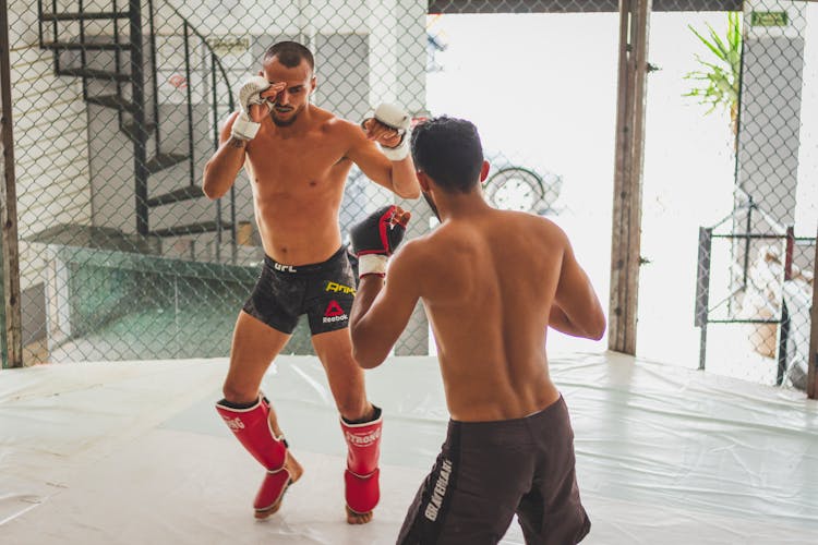 Fighters Training Mixed Martial Arts