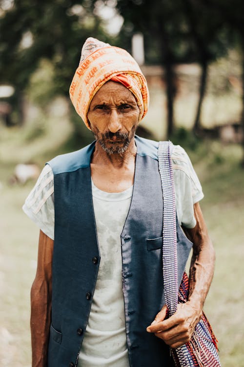 Photograph of an Elderly Man with a Turban