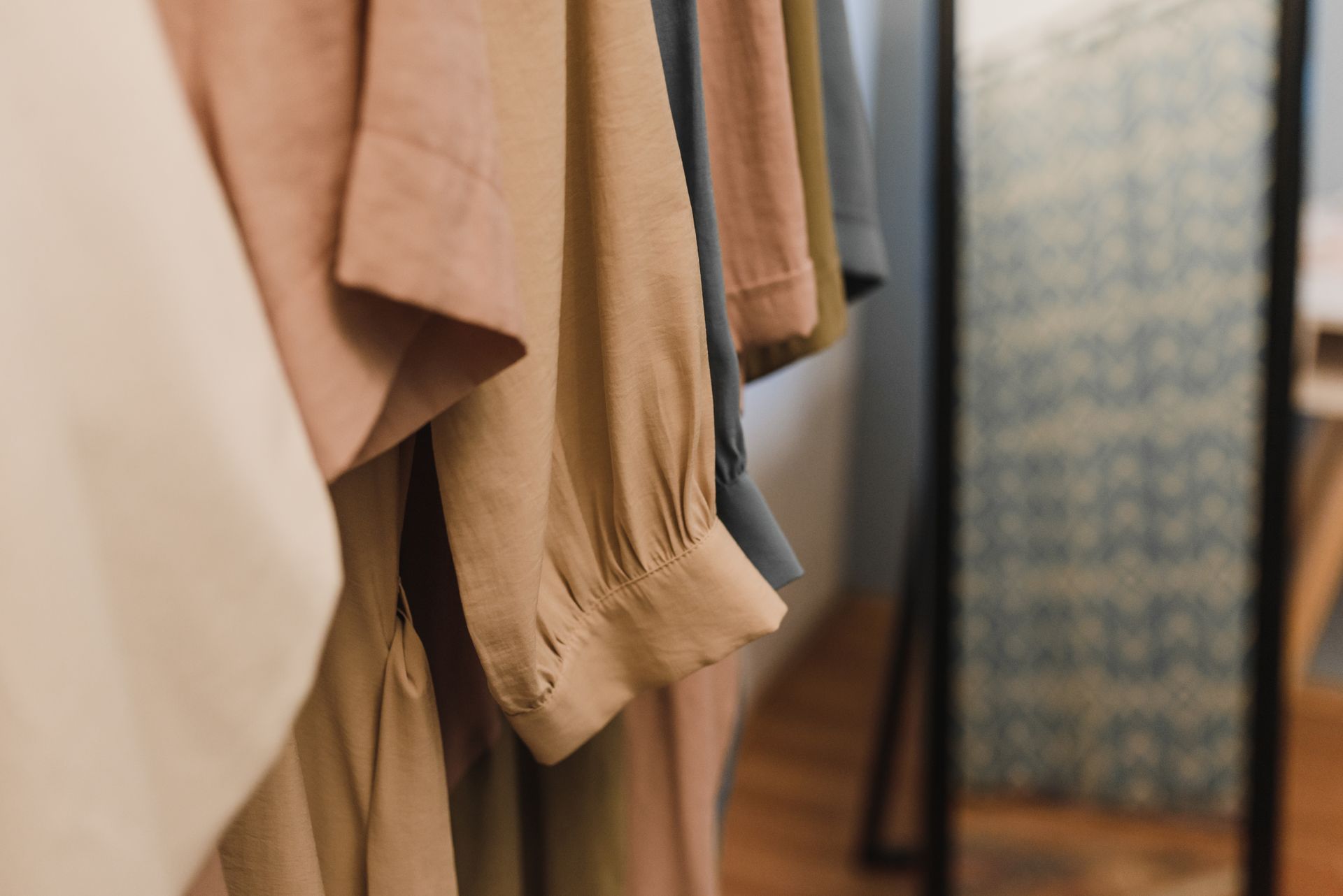 A Close-Up Shot of Hanged Clothes