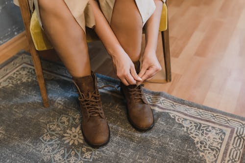 Photo of Person wearing Brown Leather Shoes