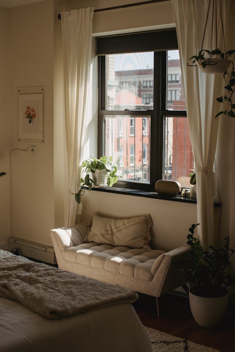 Part Of Cozy Bedroom In Apartment