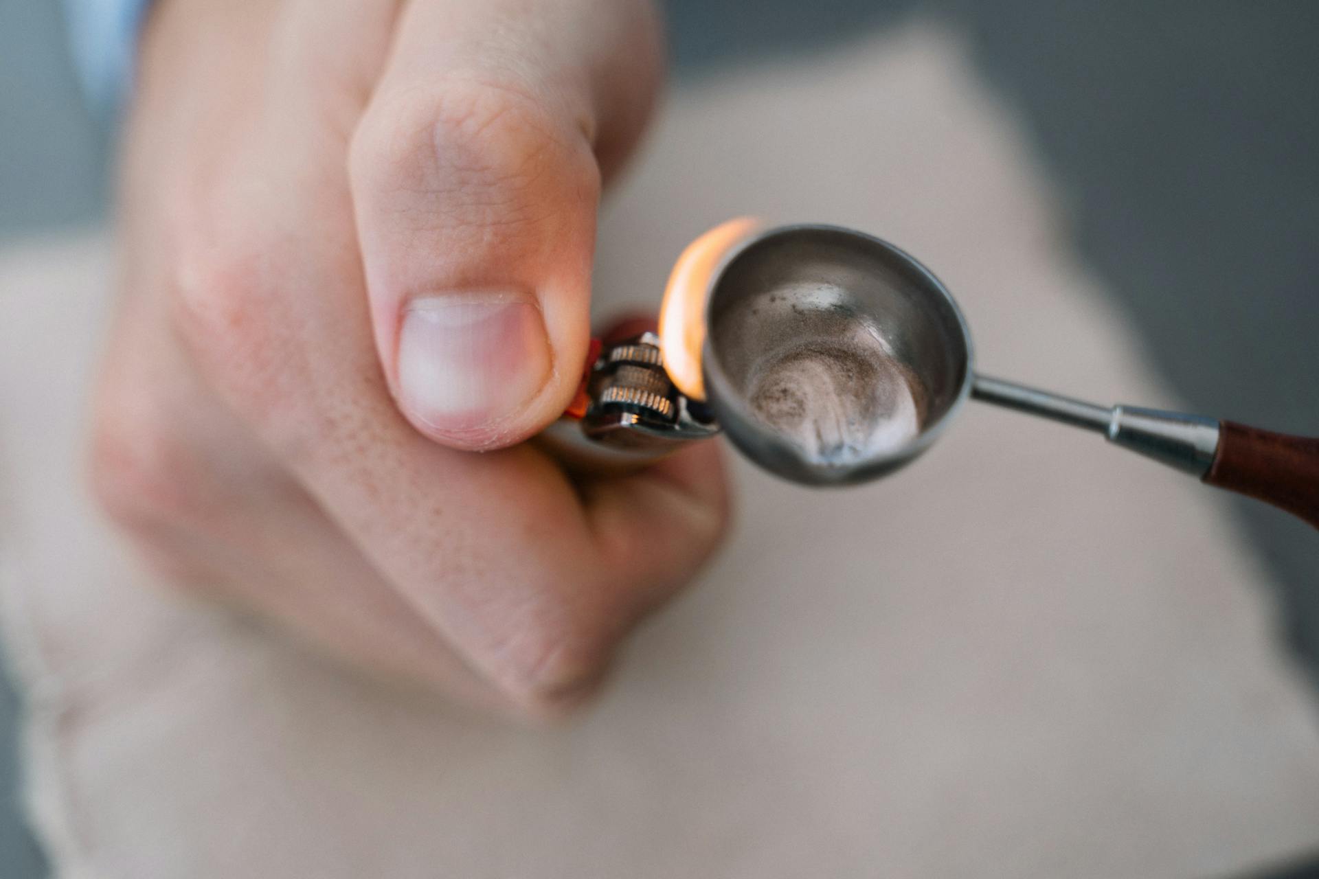 Melting of Wax Seal on a Stamping Spoon
