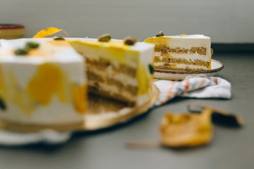 アイシング, ケーキ, スライスの無料の写真素材
