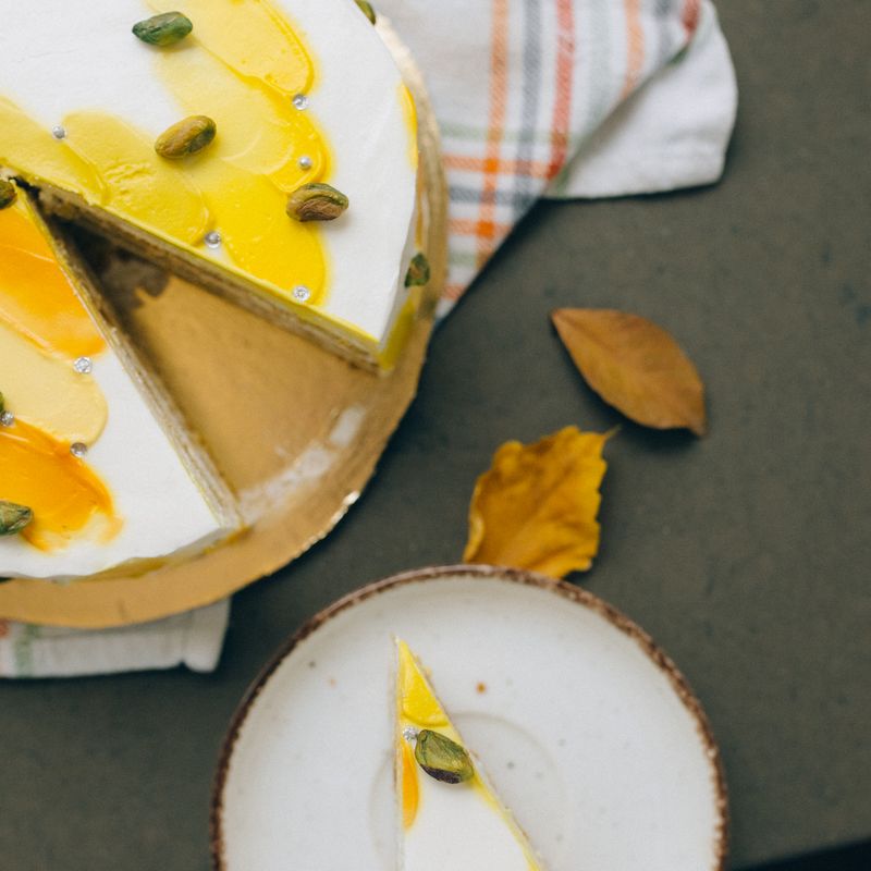 Slow Cooker Pomegranate and Pistachio Custard Cake