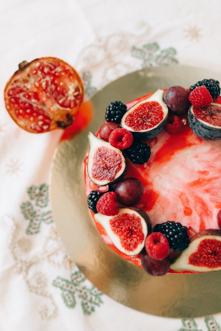 Selective Focus Photo Of Fruit Cake 