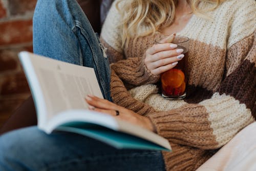 Free Woman Reading Book Stock Photo