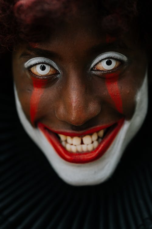 scary clown face paintings