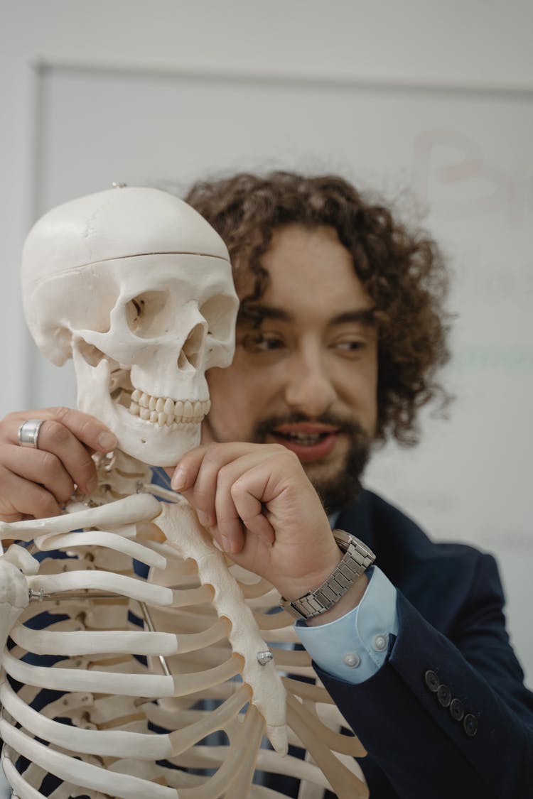 Teacher Teaching Human Anatomy