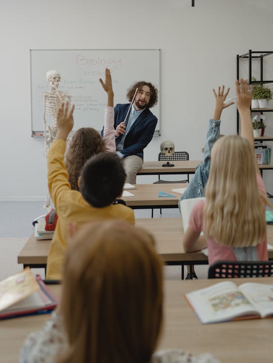 Free Children Inside A Room Participating In Class  Stock Photo