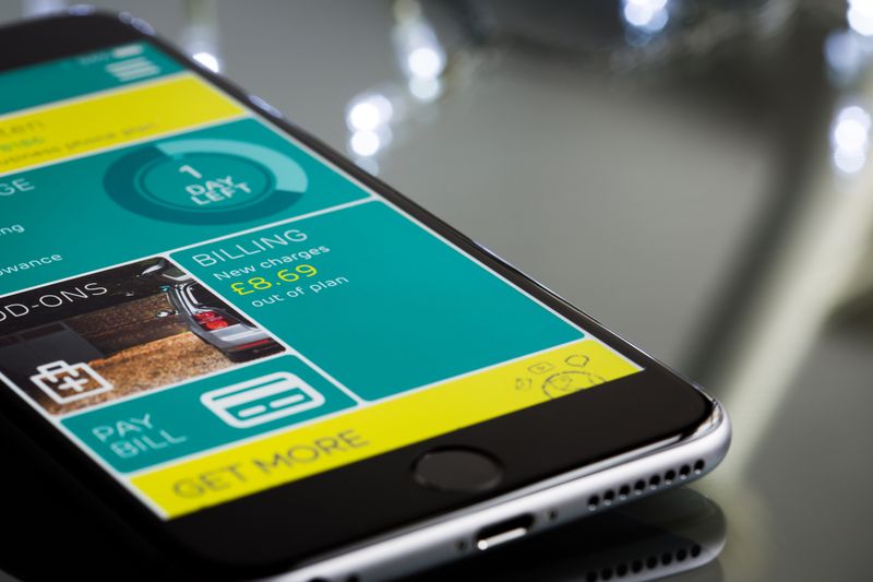 Interactive mobile app website interface
