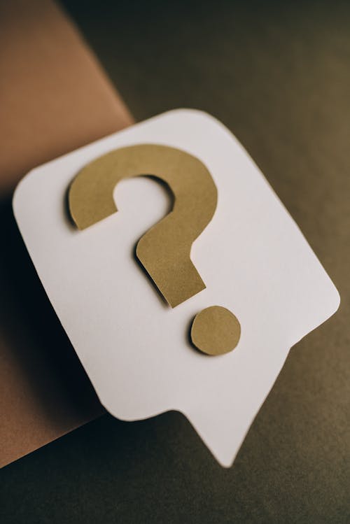 Free Question Mark on Paper Crafts Stock Photo