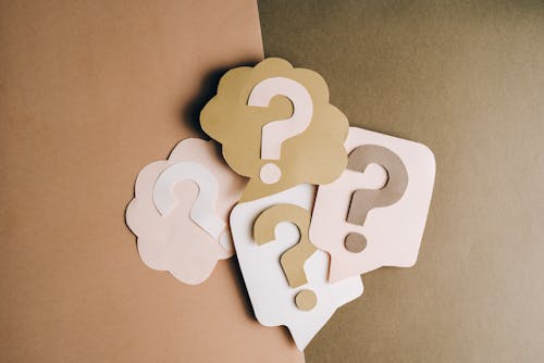 Free Question Marks on Paper Crafts Stock Photo