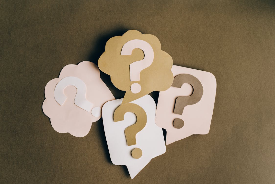 Free Question Marks on Paper Crafts Stock Photo