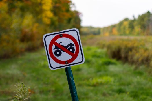 Prohibition Sign in Field