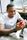 man looking at phone