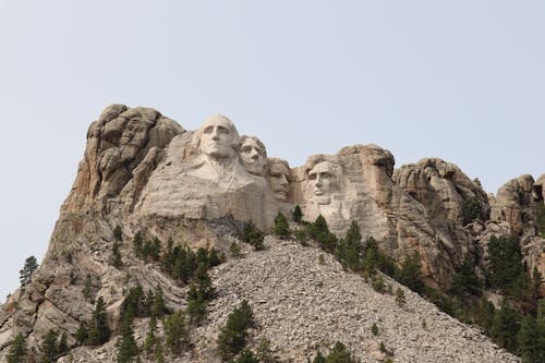 Free Rocks of Mount Rushmore in South Dakota, USA Stock Photo