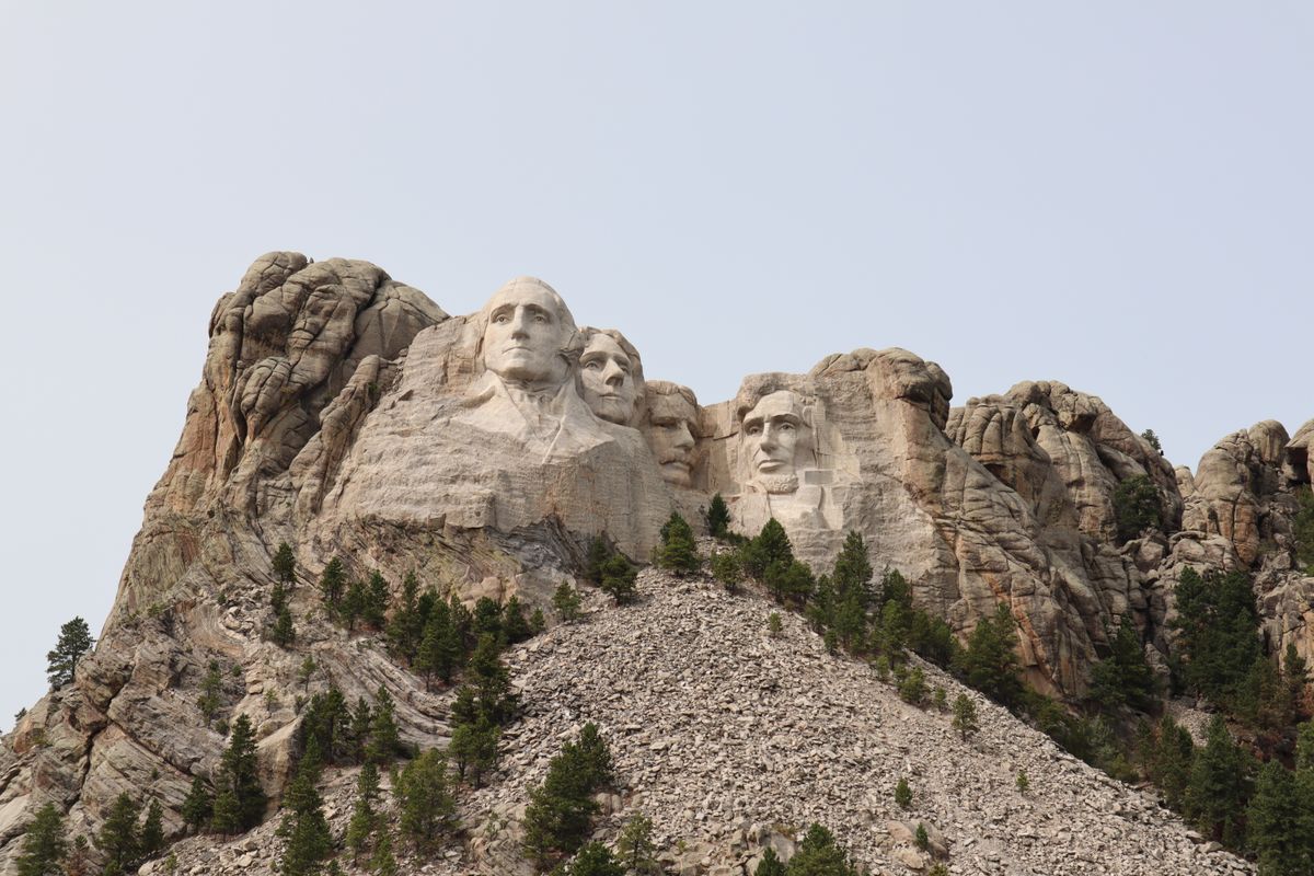 Mount Rushmore South Dakota representing 1 million YouTube subscribers and the Gold Play Button milestone