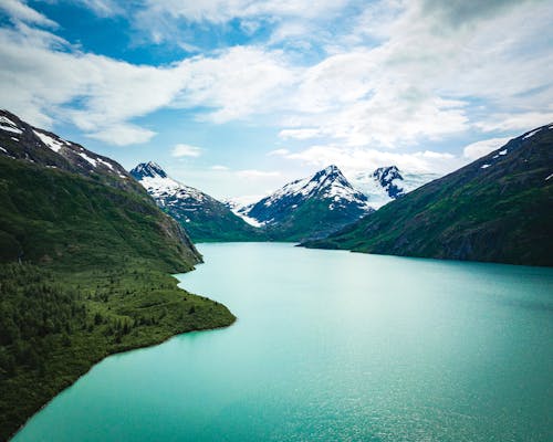Free Fjord in the Mountains of Alaska Stock Photo