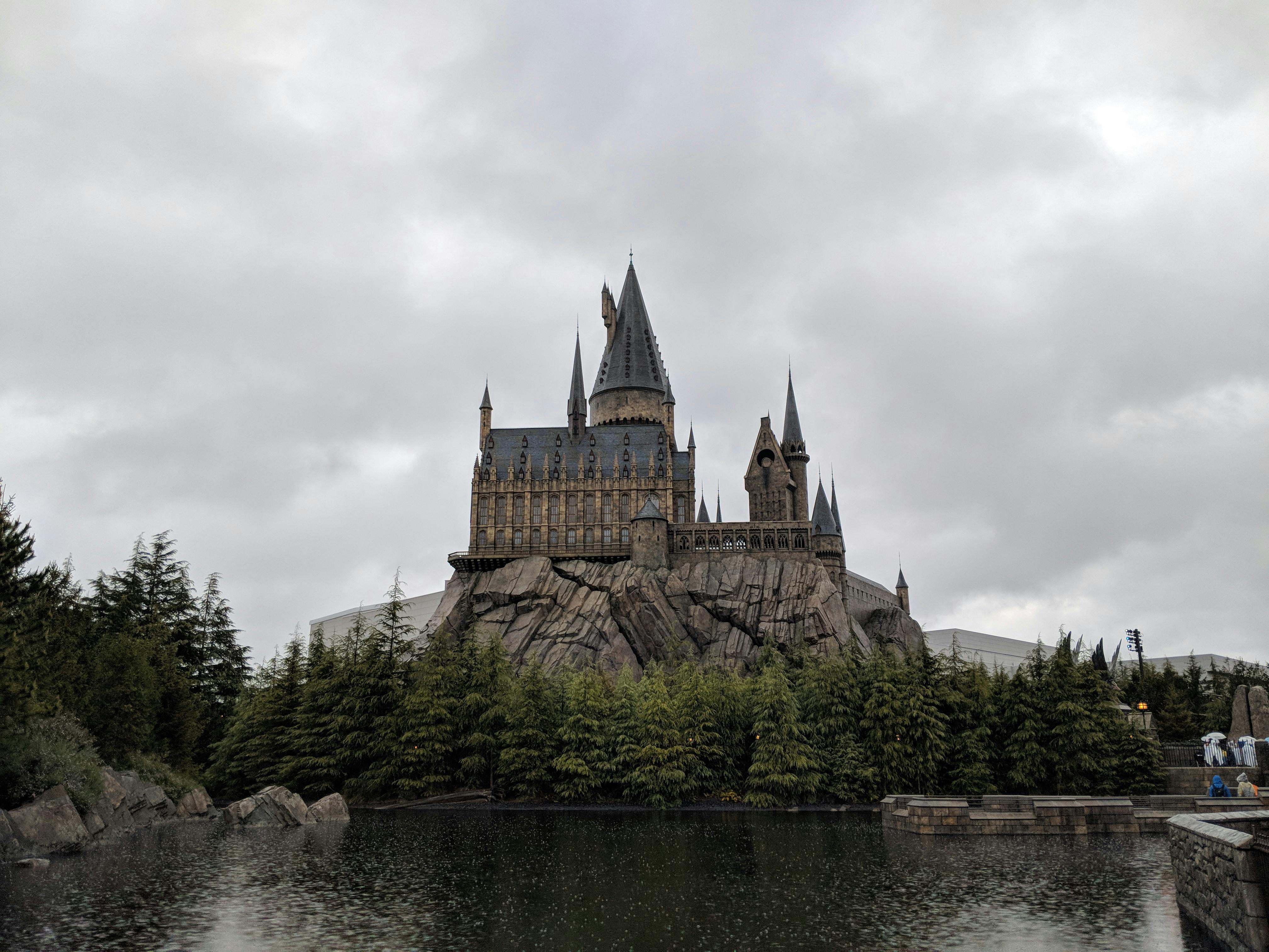 Hogwarts Castle near Body of Water