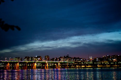 City Skyline across Body of Water 